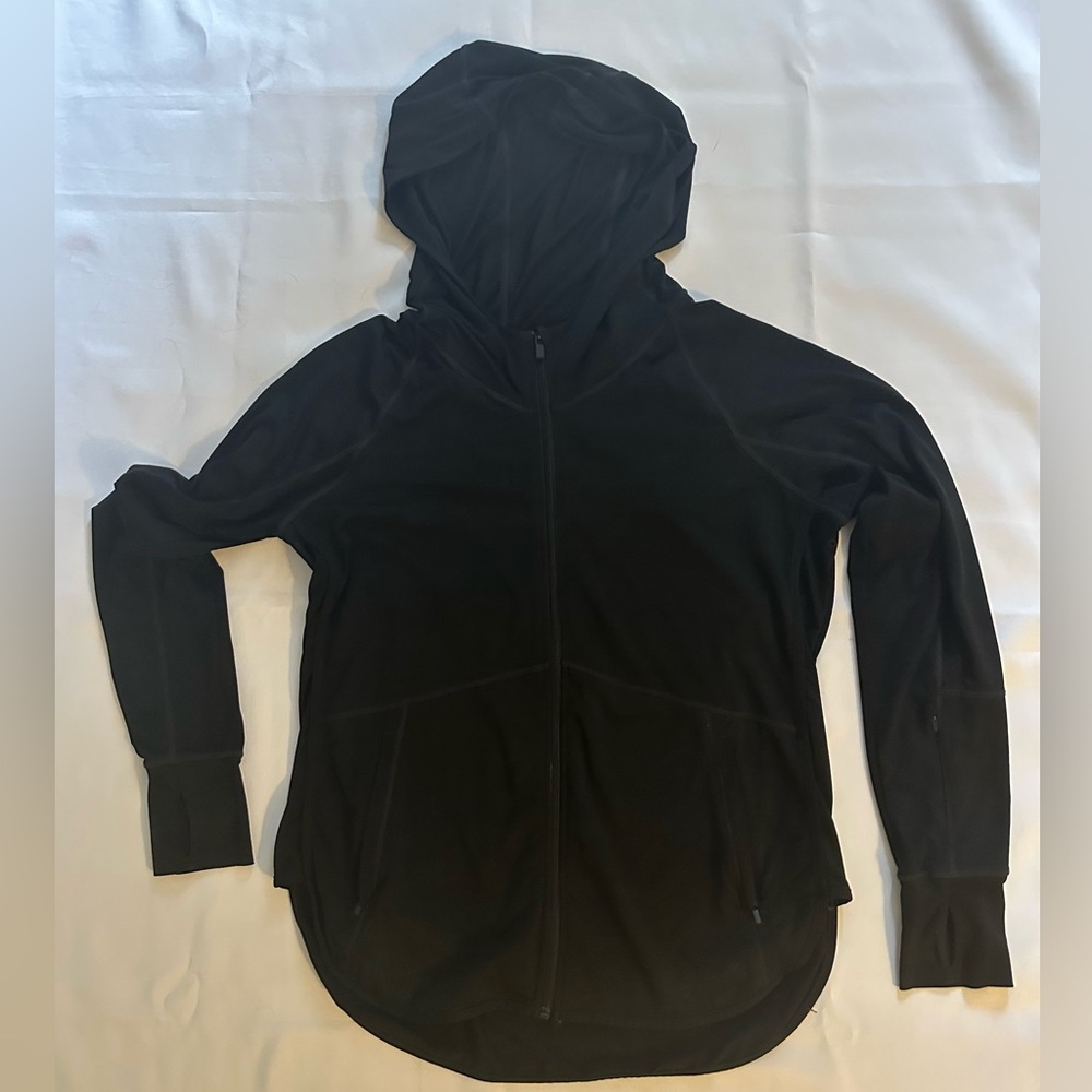 Athleta Lightweight Black Jacket with Hood